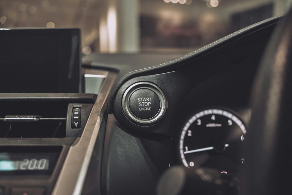 Engine Start Button of a Car